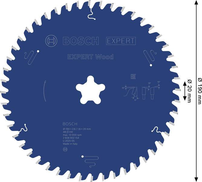 Ein Kreissägeblatt mit der Bezeichnung „BOSCH EXPERT Wood