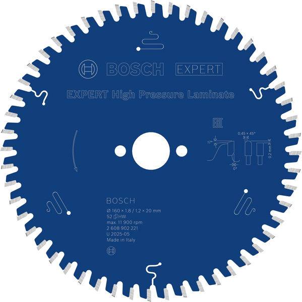 Kreissägeblatt mit der Bezeichnung „BOSCH EXPERT High Pressure Laminate