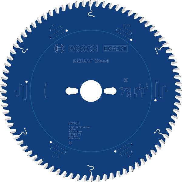 Ein Kreissägeblatt mit der Bezeichnung „BOSCH Expert Wood