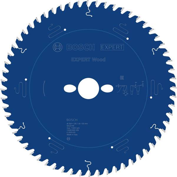 Ein Kreissägeblatt mit der Beschriftung „BOSCH EXPERT Wood