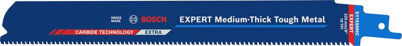 Ein Bosch-Sägeblatt mit der Bezeichnung „EXPERT Mitteldick Hartes Metall