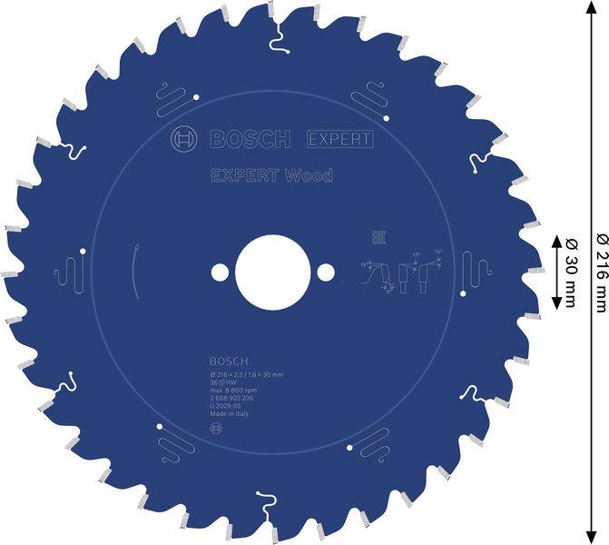 Kreissägeblatt mit der Bezeichnung „BOSCH Expert Wood