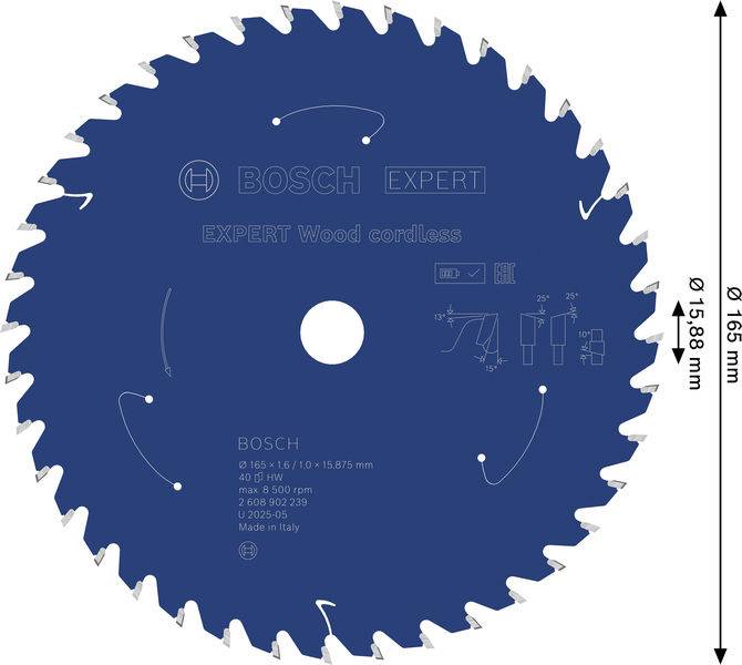 Kreissägeblatt mit Bezeichnung „BOSCH EXPERT Wood cordless