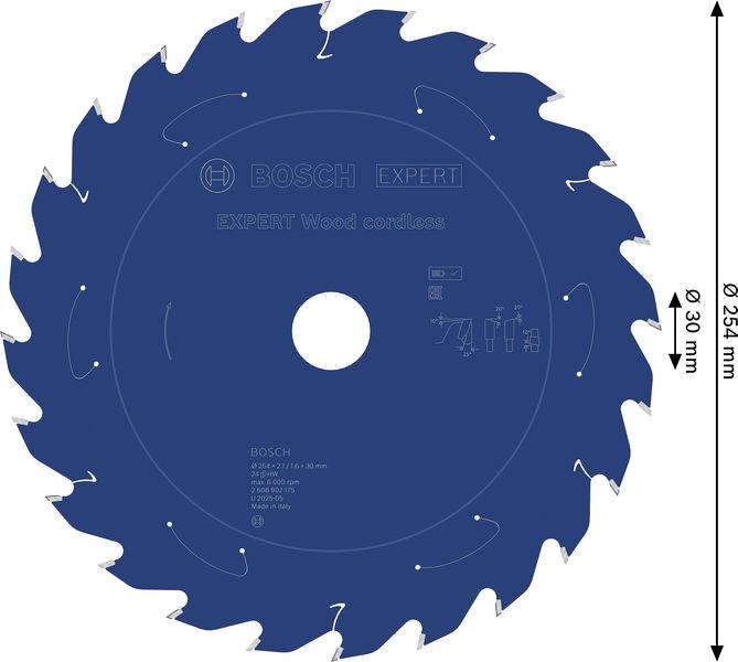 Bosch Accessories 2608902175 2608902175 Kreissägeblatt Zähneanzahl: 24 1St.