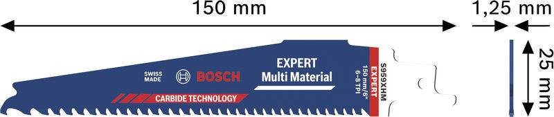 Bosch Accessories 2608902332 EXPERT Multi Material S959XHM Säbelsägeblatt 1 St.