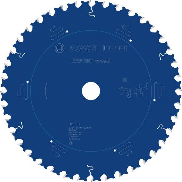 Ein Kreissägeblatt mit der Bezeichnung „BOSCH EXPERT Wood