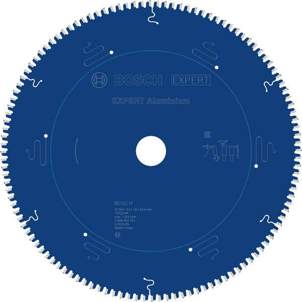 Ein Kreissägeblatt mit der Bezeichnung „BOSCH EXPERT Aluminium