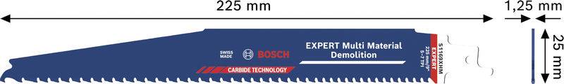 Diagramm eines Bosch-Abbruchblattes mit der Bezeichnung 