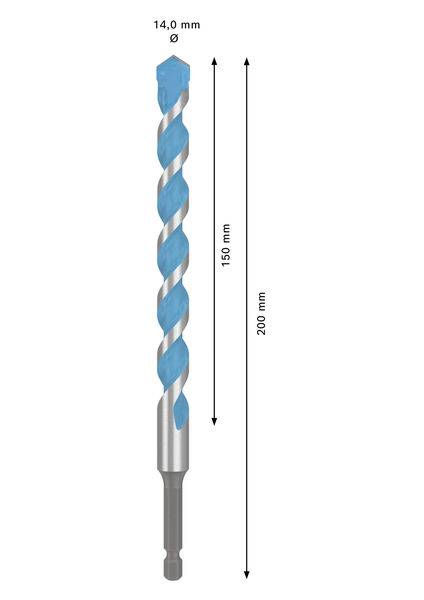 Bosch Accessories 2608902277 2608902277 Multibohrer 14mm Gesamtlänge 200mm 1St.