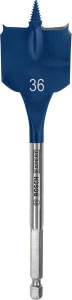 Ein blauer Bosch-Spatenbohrer mit der Bezeichnung „36