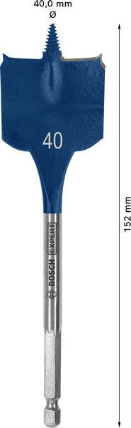 Ein blauer Bohrer mit der Markierung „40
