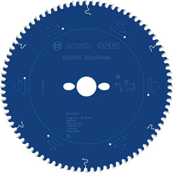 Ein Kreissägeblatt mit der Bezeichnung „Bosch Expert Aluminium