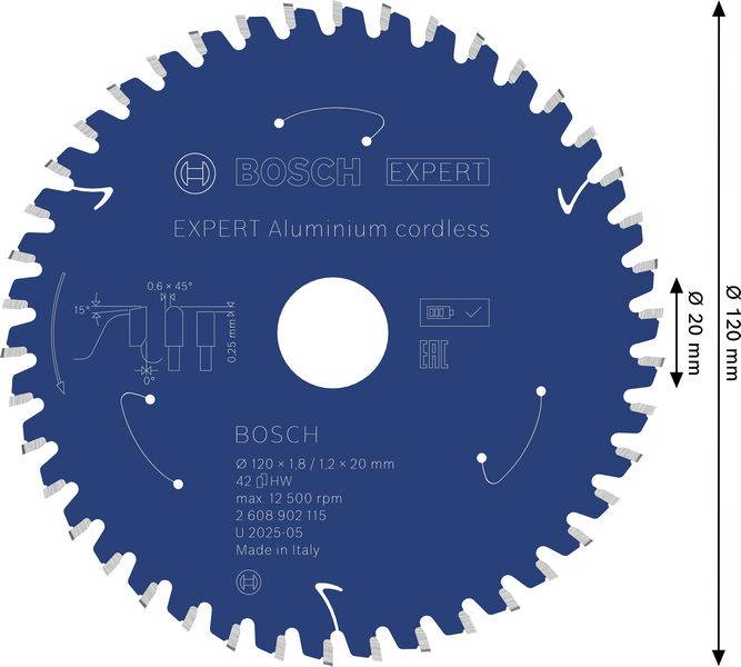 Kreissägeblatt mit der Bezeichnung „BOSCH Expert