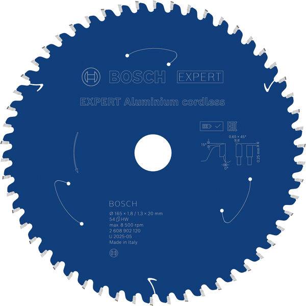 Kreissägeblatt mit Bezeichnung „BOSCH EXPERT Aluminium cordless