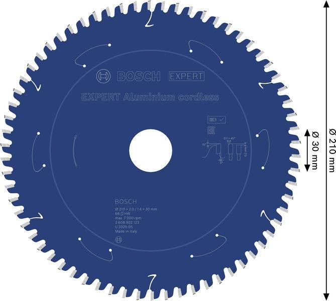 Kreissägeblatt mit der Bezeichnung „BOSCH EXPERT Aluminum cordless
