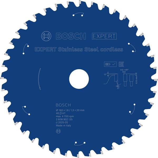 Bosch Accessories 2608902135 2608902135 Kreissägeblatt Zähneanzahl: 40 1St.