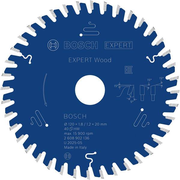 Bosch Accessories 2608902136 2608902136 Kreissägeblatt Zähneanzahl: 40 1St.