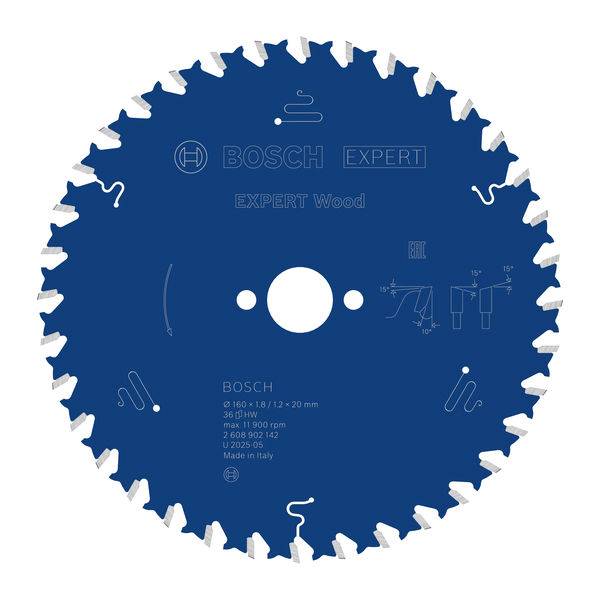 Blattes kreisförmiges Sägeblatt für Holz, mit der Bezeichnung „Expert Wood