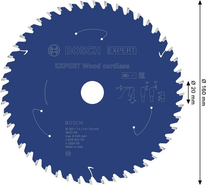 Kreissägeblatt für Bosch „EXPERT Wood Akku