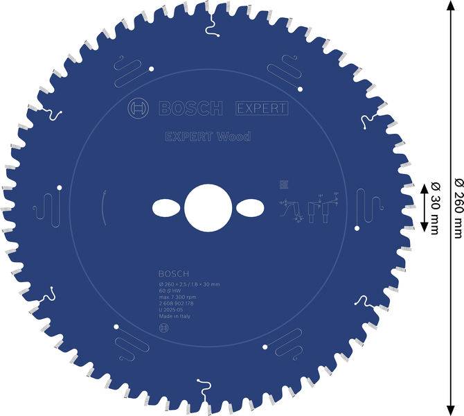 Ein Kreissägeblatt mit der Bezeichnung „BOSCH EXPERT Wood