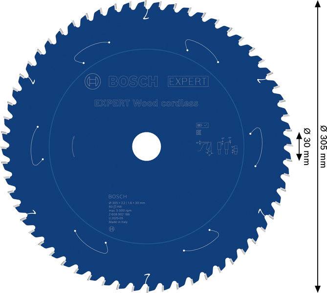 Ein Kreissägeblatt mit der Bezeichnung „Bosch Expert Wood