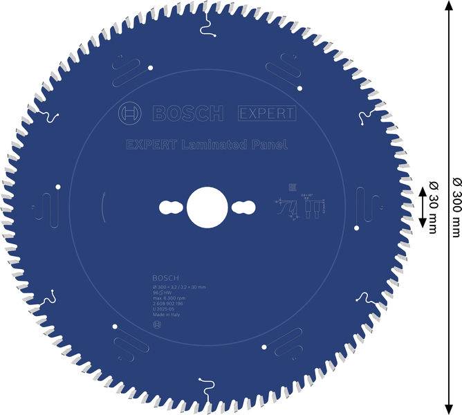 Bosch Accessories 2608902196 2608902196 Kreissägeblatt Zähneanzahl: 96 1St.