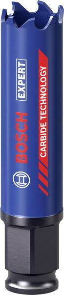 Blauer Bosch Expert Hartmetall-Lochsäge, gekennzeichnet mit „CARBIDE TECHNOLOGY