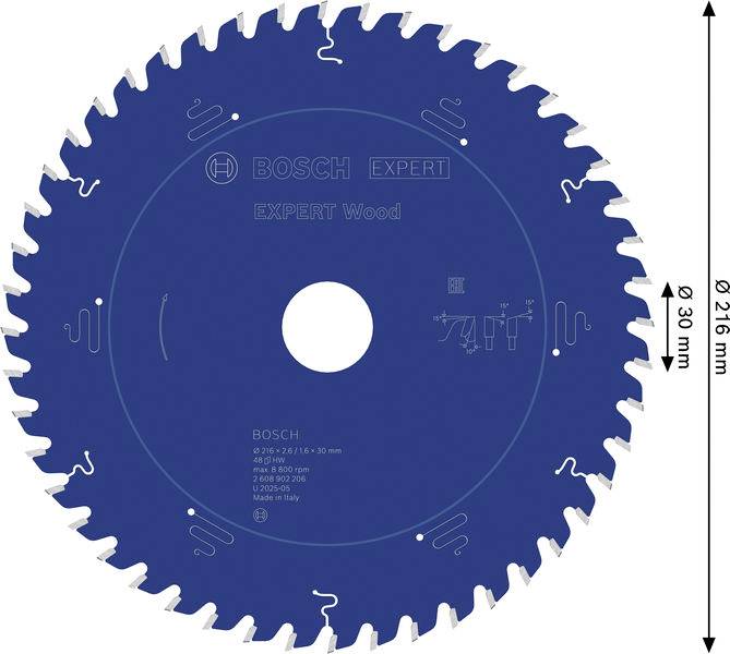 Ein Kreissägeblatt mit der Bezeichnung „BOSCH EXPERT Wood