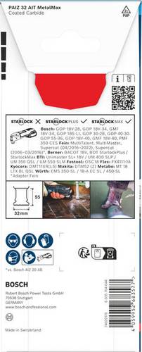 Bosch Accessories 2608902068 2608902068 Carbide Multitool-Sägeblätter 1 St.