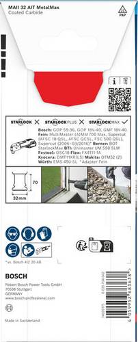 Bosch Accessories 2608902074 2608902074 Carbide Multitool-Sägeblätter 1 St.