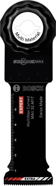 Bosch StarlockMax Multi-Werkzeugklinge zum Schneiden von Mehrschichtmaterialien, Expert MAII 32 APT, Schweizer Herstellung, mit Wellenschliff.