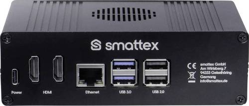Smattex Raspberry Pi® 4 B 16 GB inkl. Gehäuse, inkl. Netzteil, inkl. Kühlkörper, inkl. Noobs OS