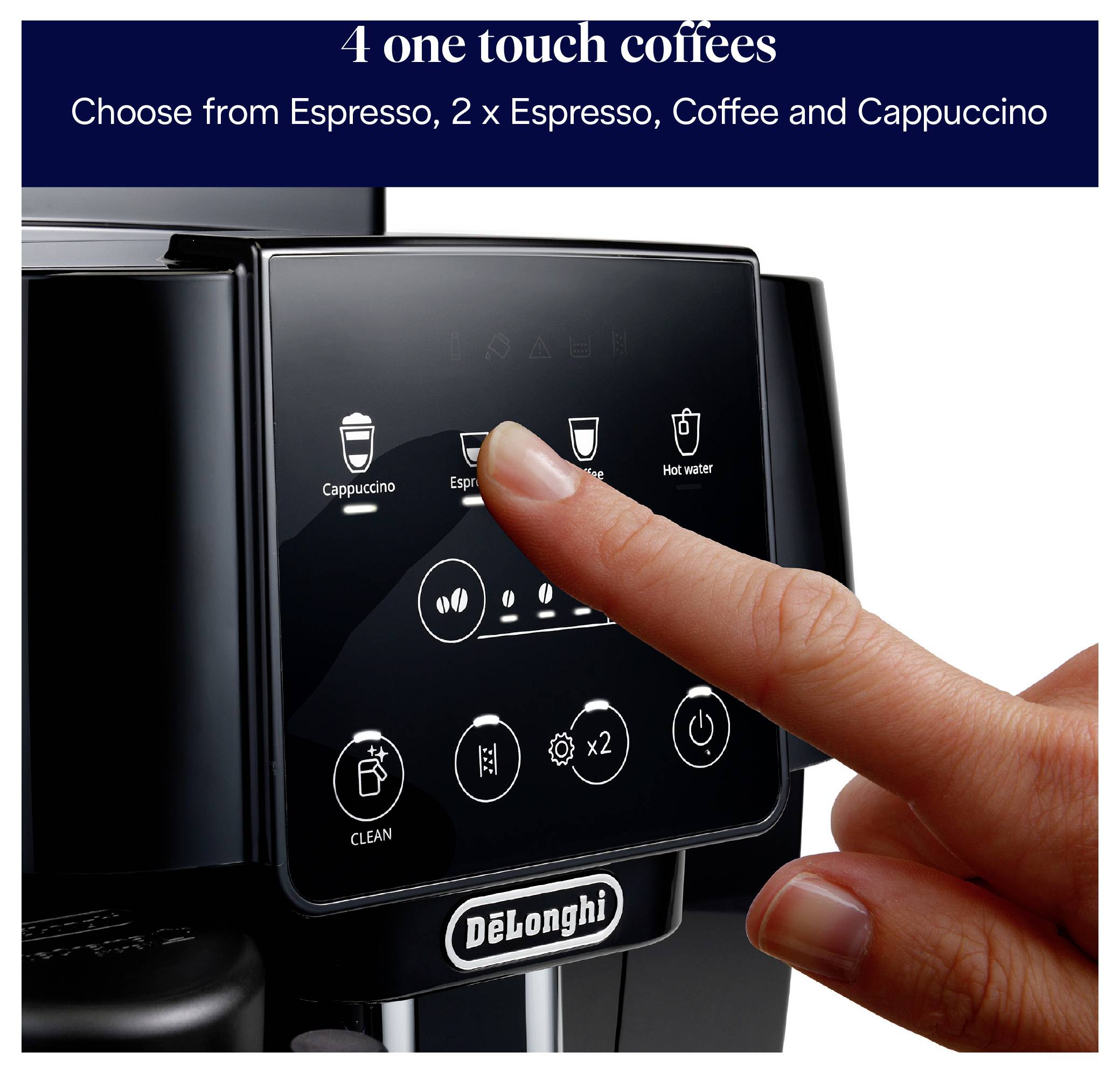 De Longhi Magnifica Start Milk ECAM220.60.B, Espressomaschine, 1,8 l, Kaffeebohnen, Gemahlener