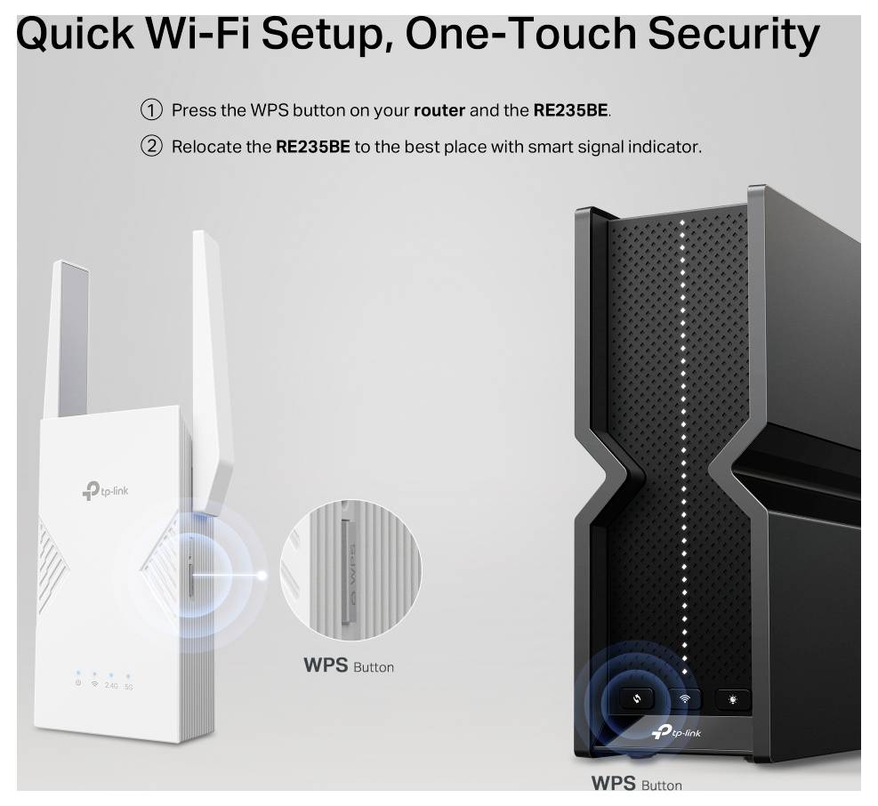 TP-LINK WLAN Repeater RE235BE WiFi 7, Mesh-fähig