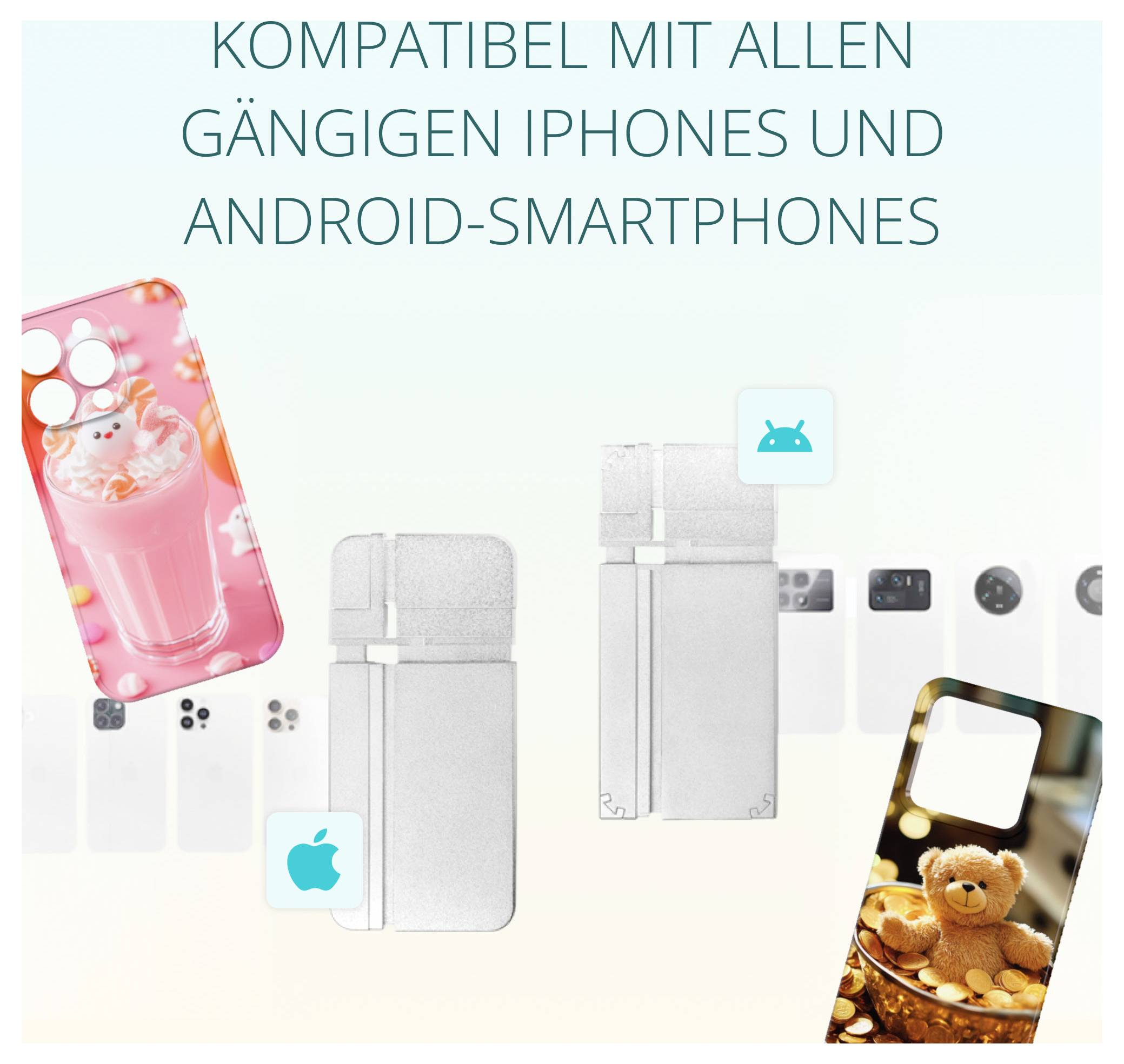 „Kompatibel mit allen gängigen iPhones und Android-Smartphones.