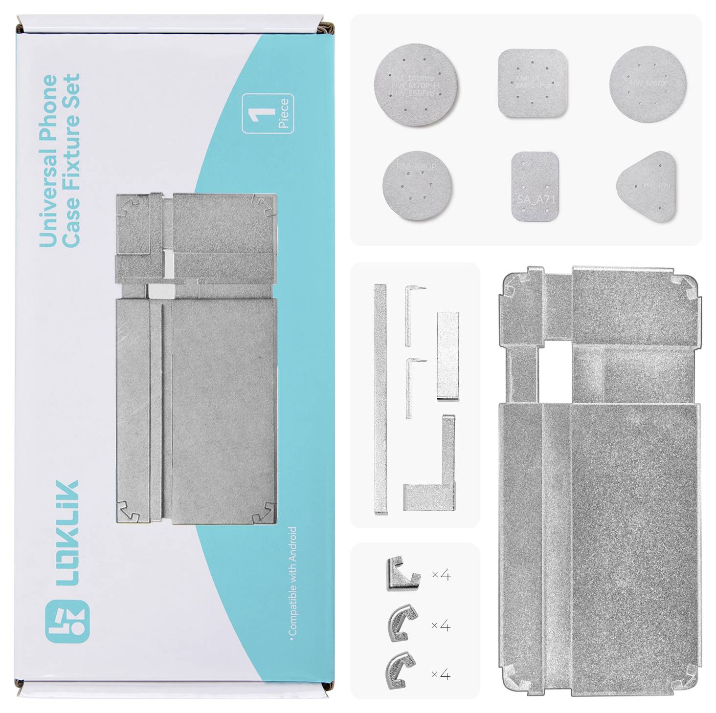 Crafting-Maschine mit Zubehör, einschließlich Schneidematten, Klingen, Schutzhandschuhe, Metallbleche und Bedienungsanleitungen.