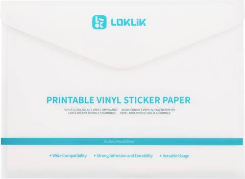 Loklik Vinyl-Aufkleberpapier A4 - 20er-Pack Klebeband