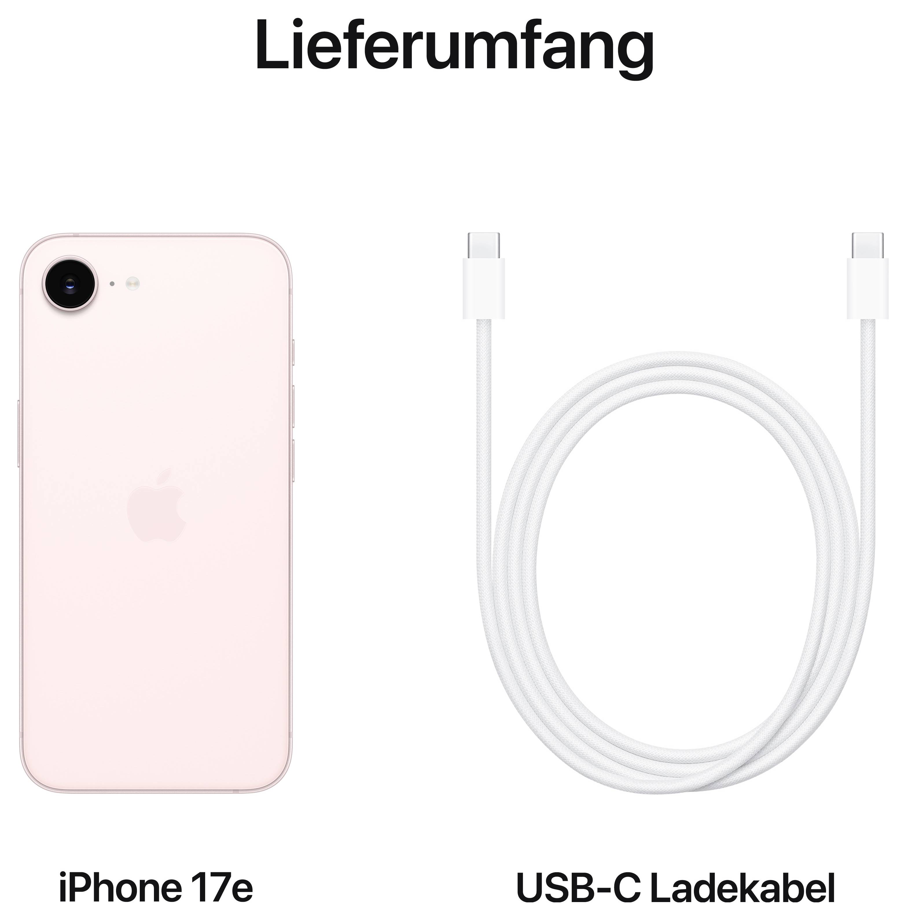 Vier Smartphones in verschiedenen Farben: Schwarz, Weiß und zwei Rosatöne, aufrecht stehend angeordnet. Der Vorderbildschirm zeigt ein rosa abstraktes Design.