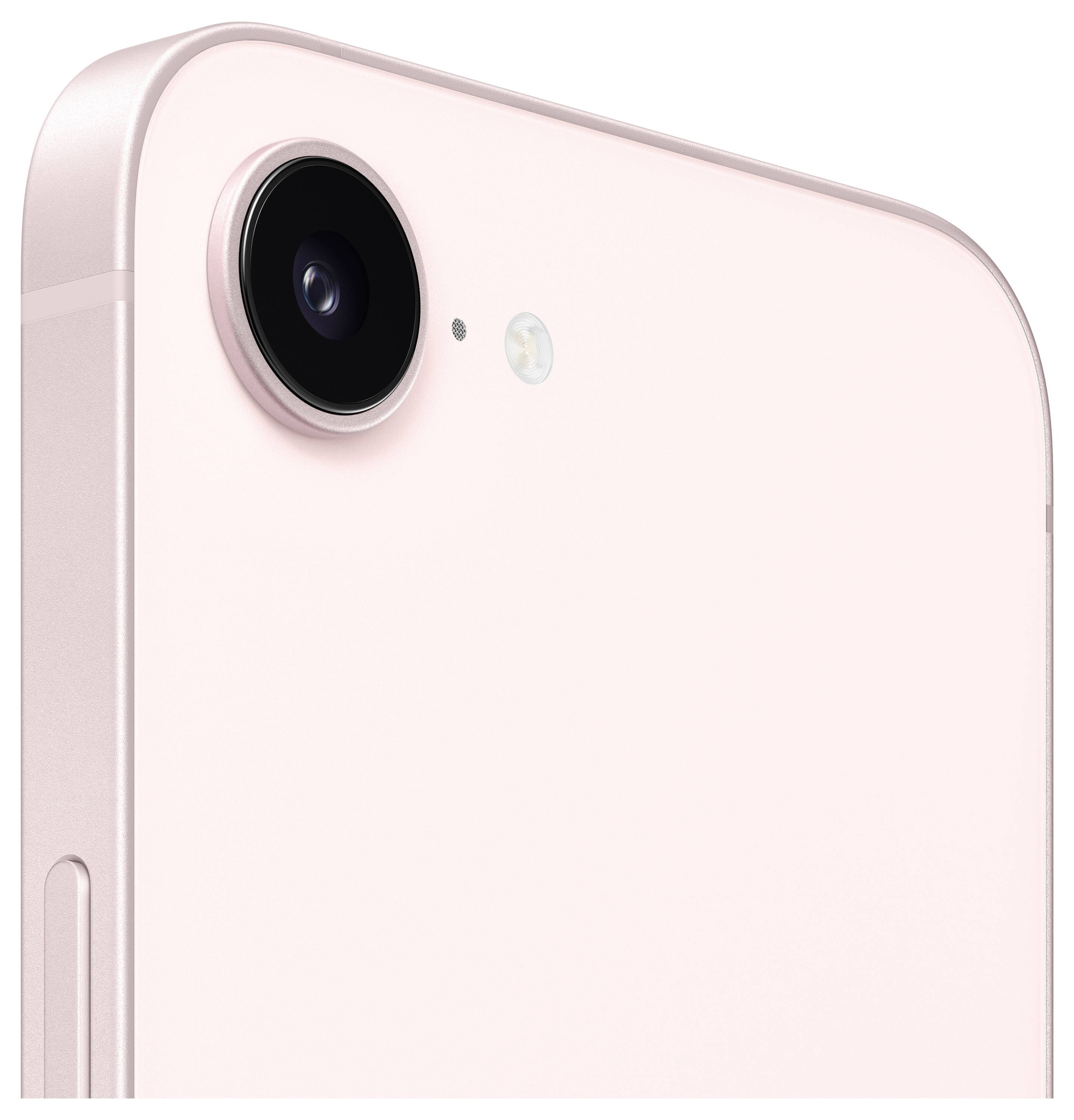 Seitenansicht von vier Smartphones in verschiedenen Farben: Hellblau, Beige, Grau und Lavendel. Jedes Telefon zeigt eine Kamerawölbung und Tasten.