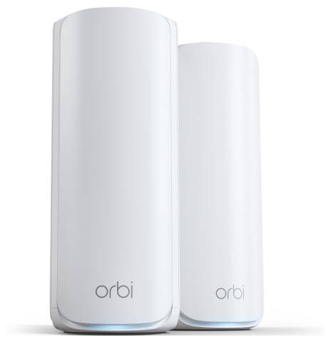 Ein Smartphone mit einem blauen Farbverlauf auf dem Bildschirm, mit einer Frontkamera in der Mitte oben am Gerät.