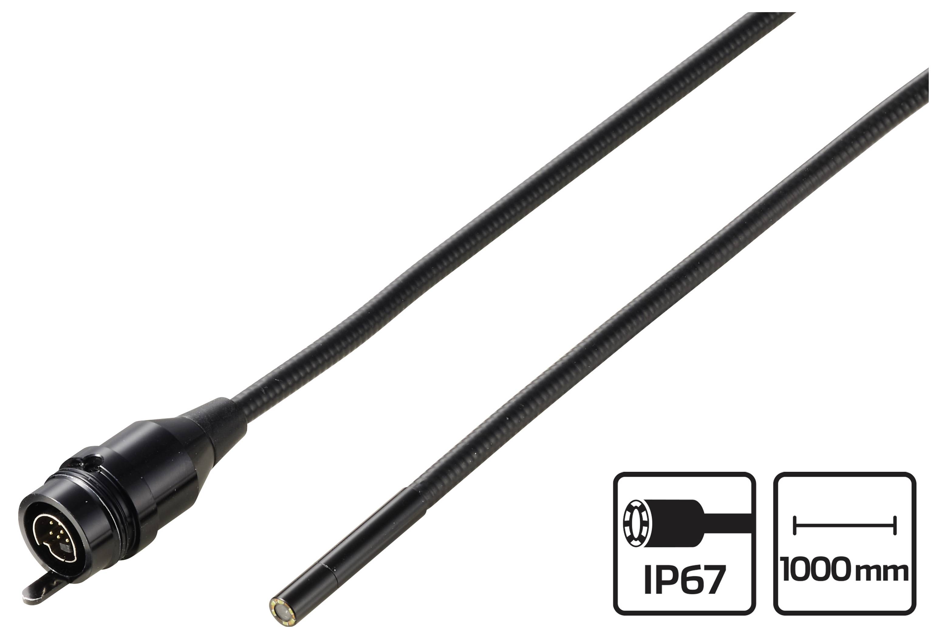 VOLTCRAFT BS-801 Kamera-Kabel Sonden-Ø 5.5mm 1m LED-Beleuchtung, Schwenkfunktion, Hochauflösend, Wasserdicht