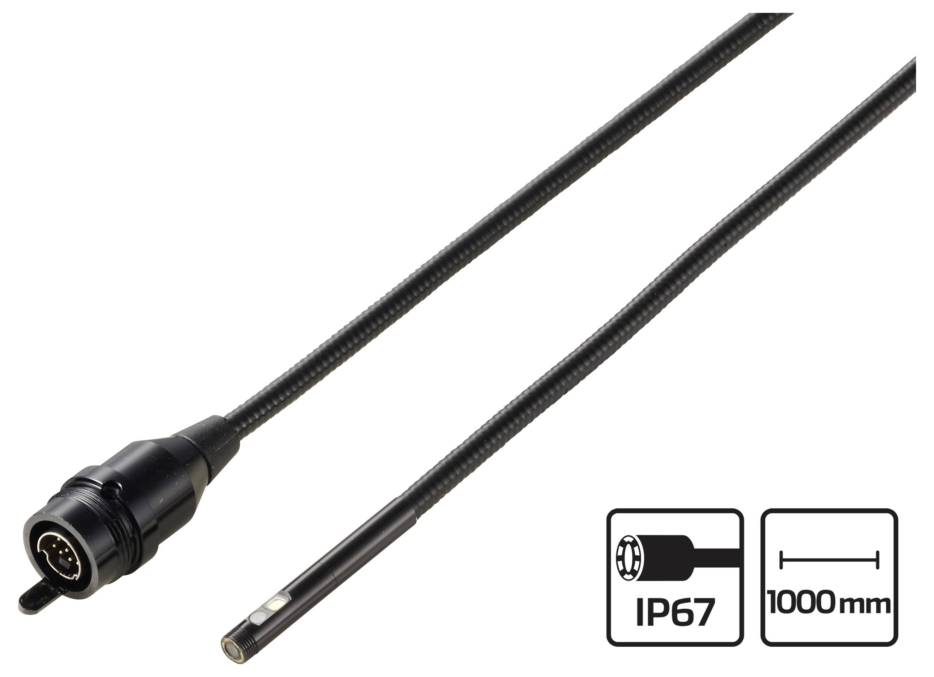 VOLTCRAFT BS-802 Dual Kamera-Kabel Sonden-Ø 5.5mm 1m Front und Seitenkamera für Endoskope BS-8xx Serie