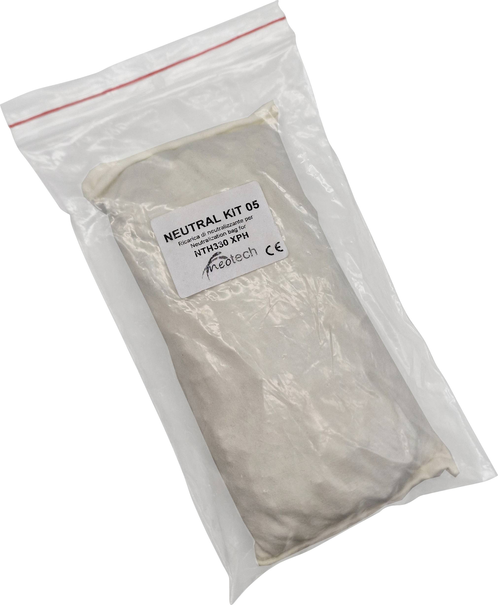 Ein verschlossener Kunststoffbeutel mit der Bezeichnung 