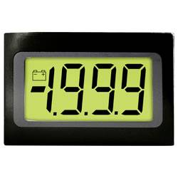 Ein digitales Display zeigt '-19.9' an. In der oberen Ecke des Displays befindet sich ein kleines Batteriesymbol.