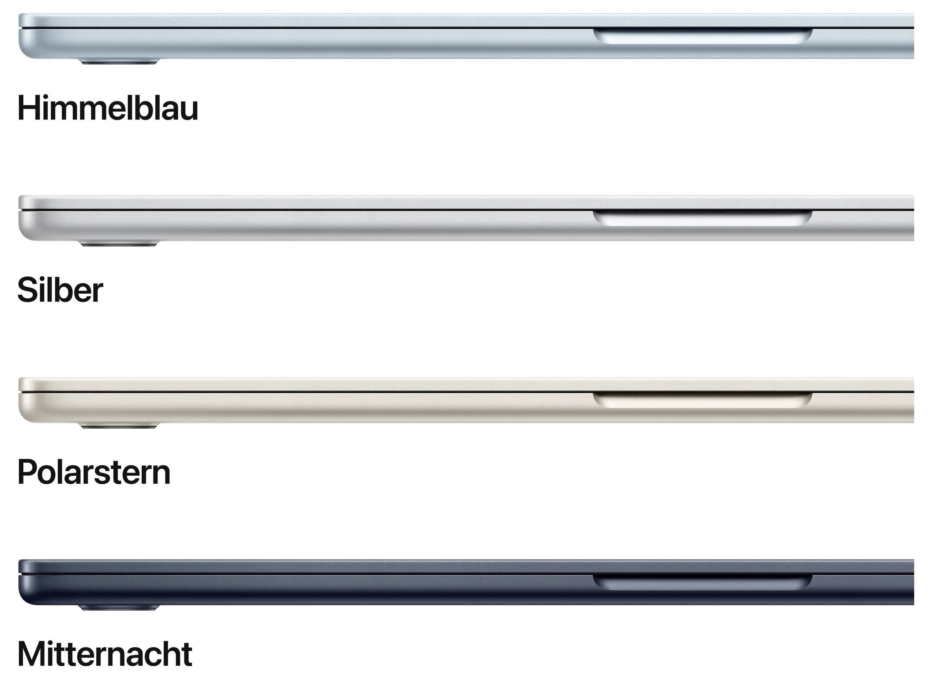 MacBook Air 15 Zoll und USB-C auf MagSafe 3 Kabel (2 m) dargestellt.