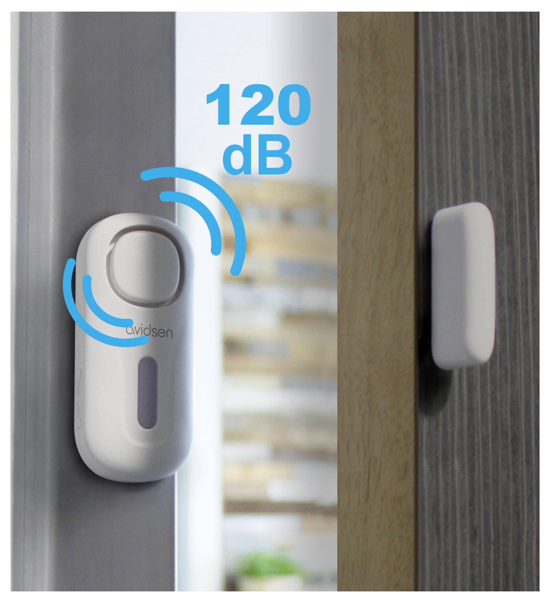 Avidsen Tür-/Fensteralarm Weiß Set mit Fernbedienung 120 dB 100022