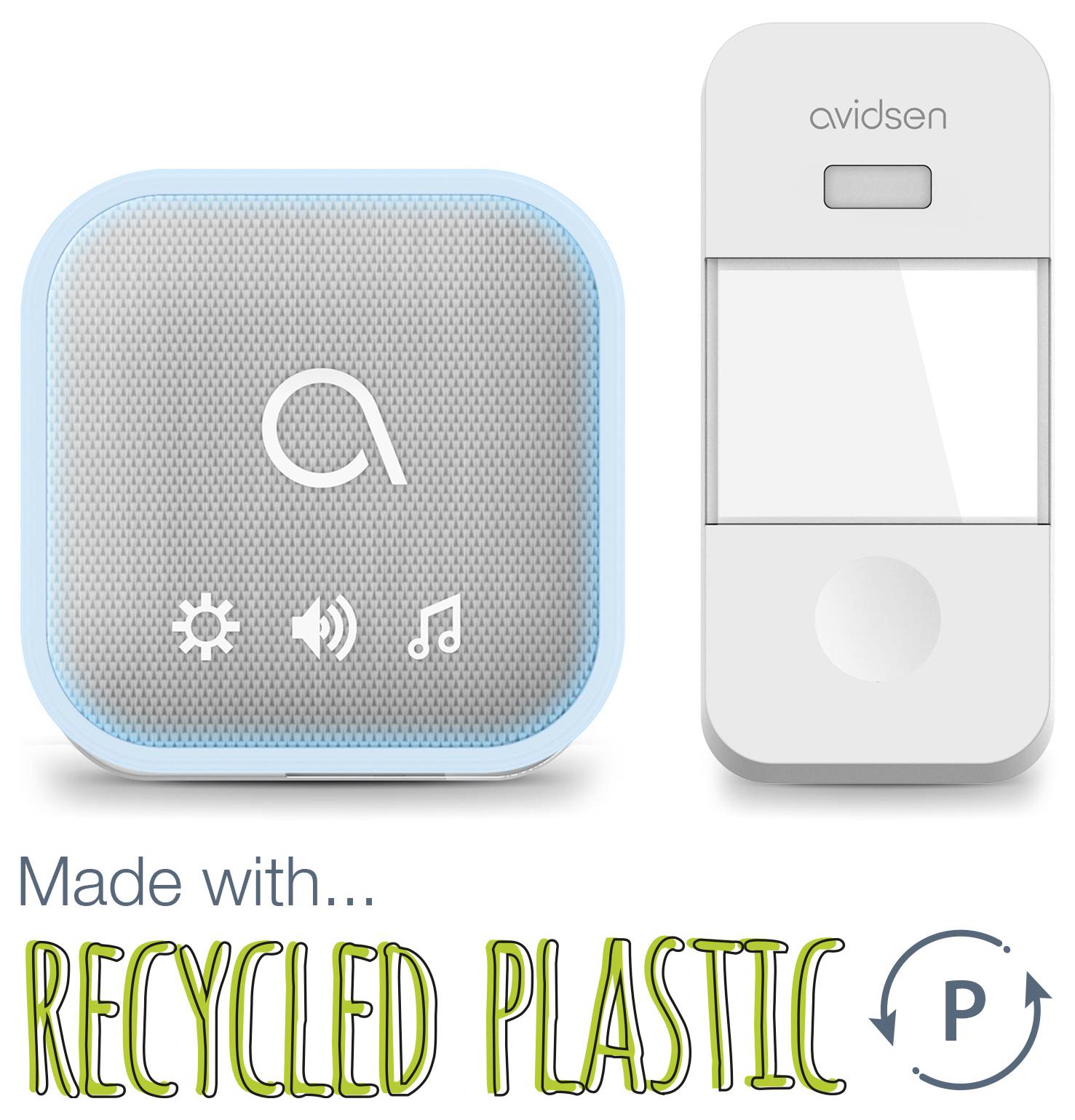 Avidsen 102518 Funkklingel Durchgangsmelder batterielos