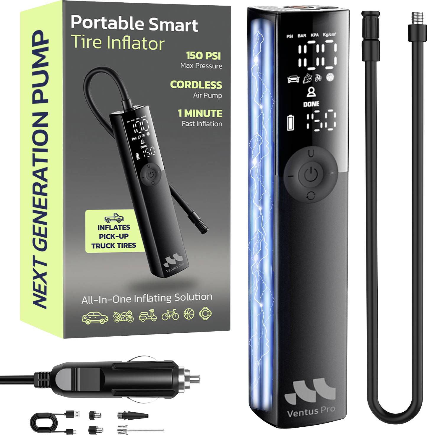 Woowind WO-T01 Akku-Kompressor Blinklicht