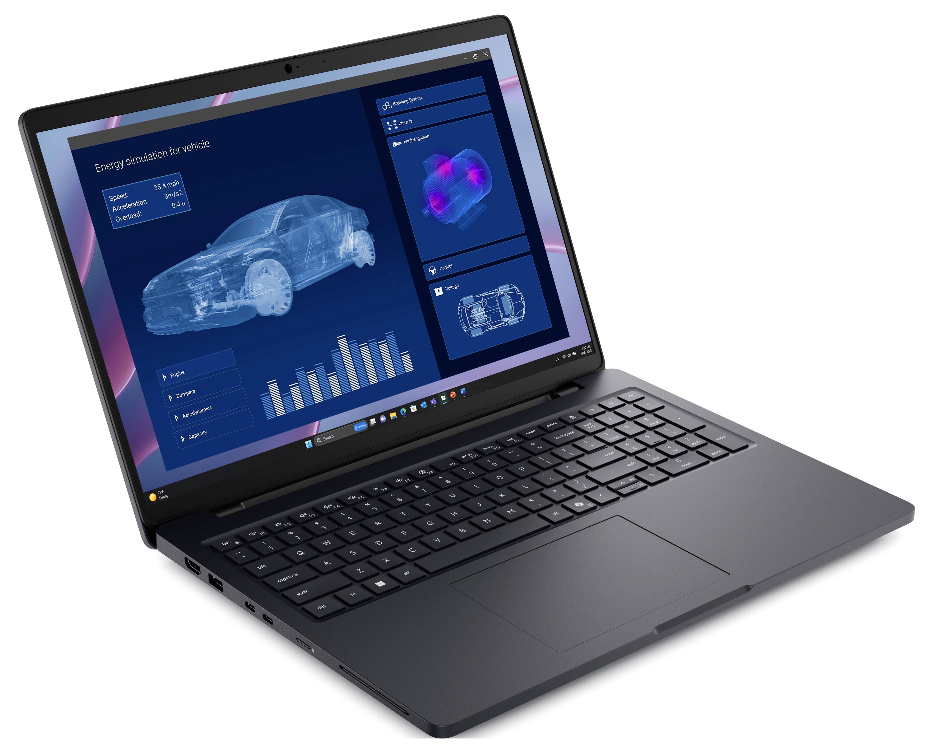 Dell Notebook Pro Max 16 MC16255 40.6cm (16 Zoll) Full-HD+ AMD Ryzen AI 7 PRO 350 32GB RAM 512GB SSD Deutsch, QWERTZ AMD AMD