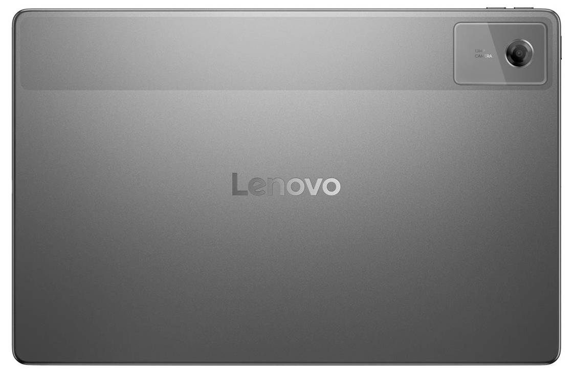 Rückansicht eines Lenovo-Tablets mit einer Rückfahrkamera in der oberen rechten Ecke und dem 